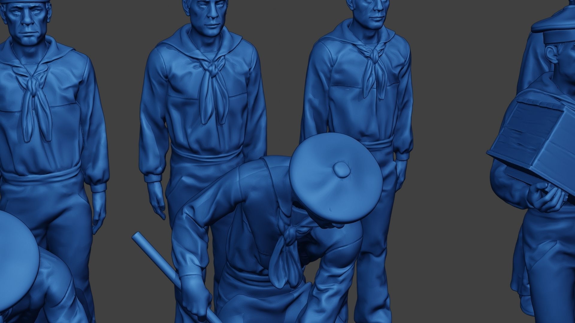 American Sailors Civil War Union Pack1 ACWUS1 3D Model Collection_23