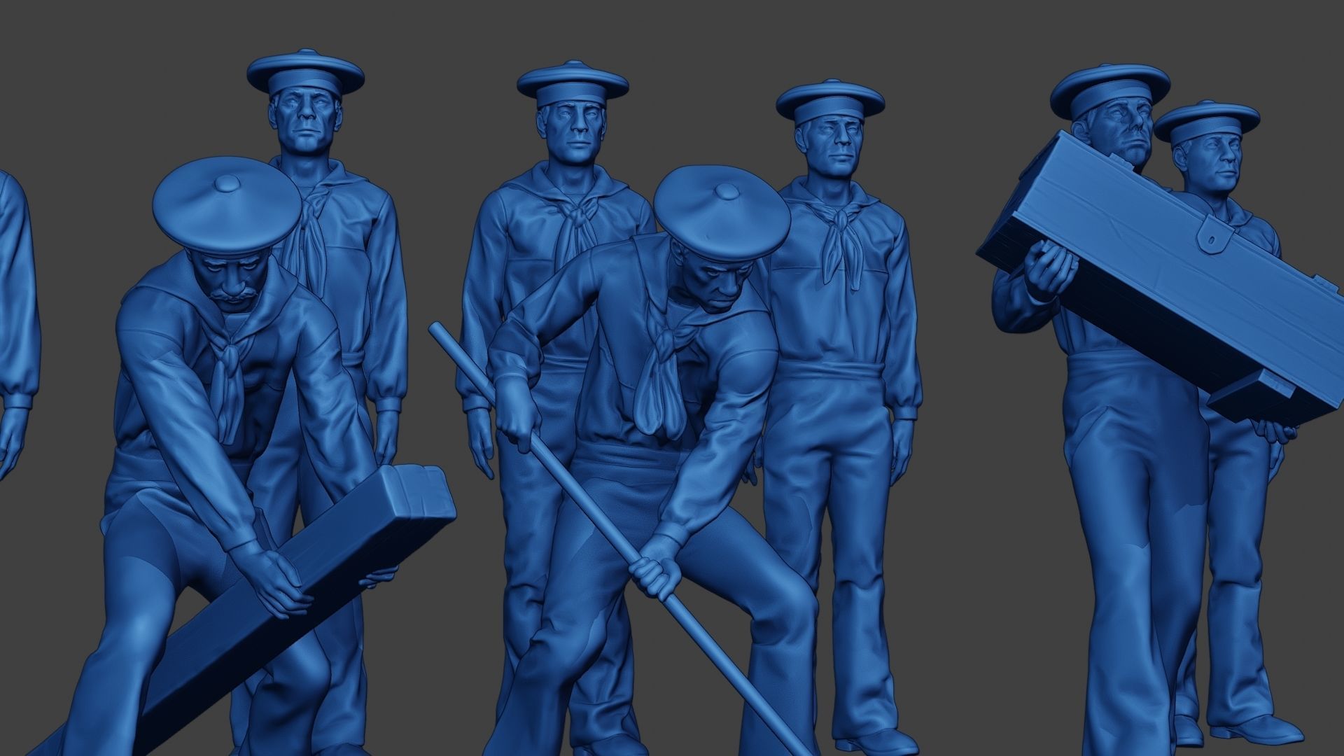 American Sailors Civil War Union Pack1 ACWUS1 3D Model Collection_17