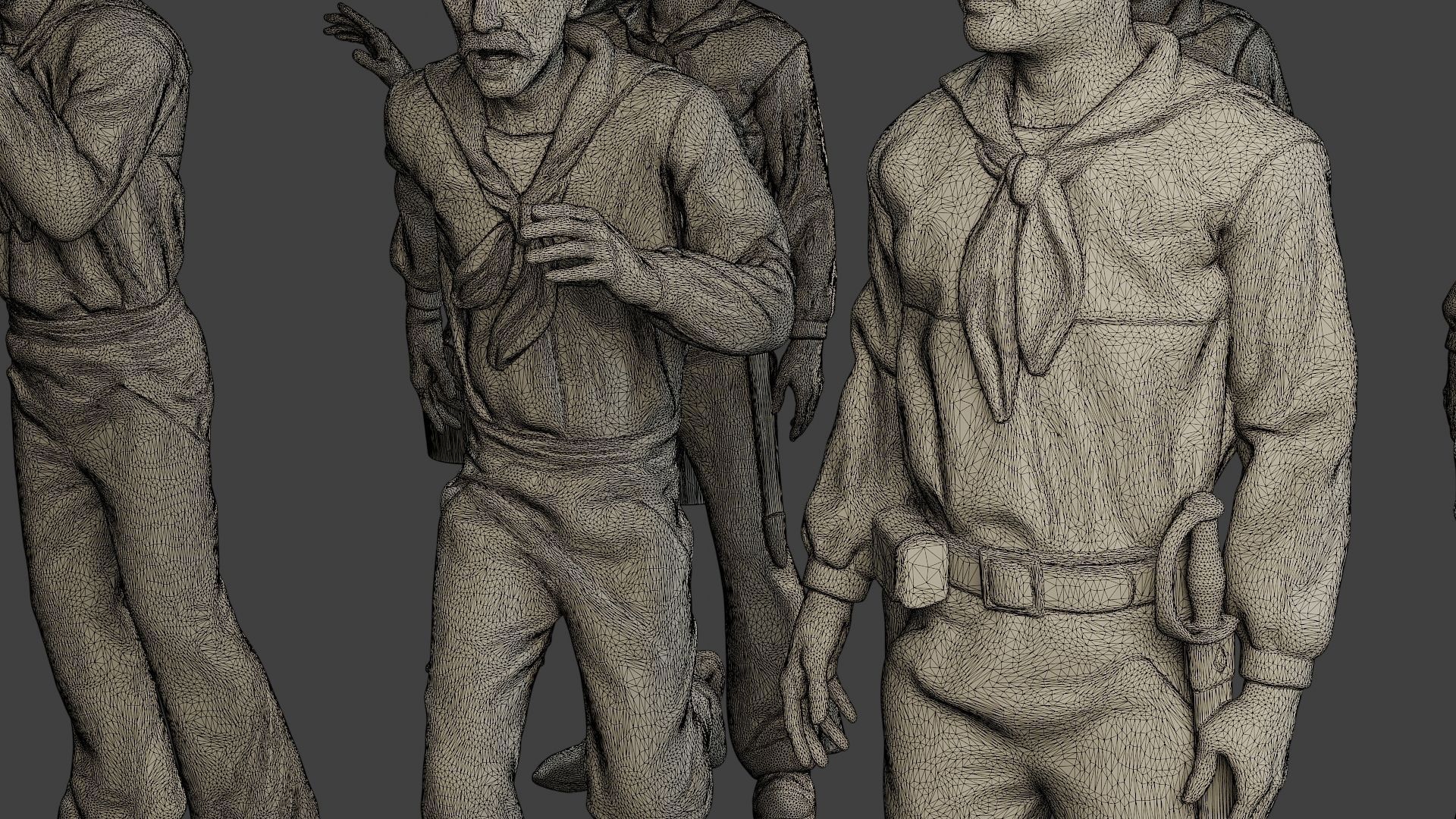 American Sailors Civil War Union Pack2 ACWUS1 3D Model Collection_18