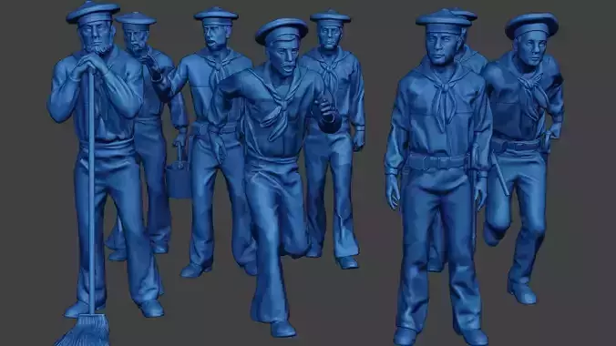 American Sailors Civil War Union Pack2 ACWUS1 3D Model Collection