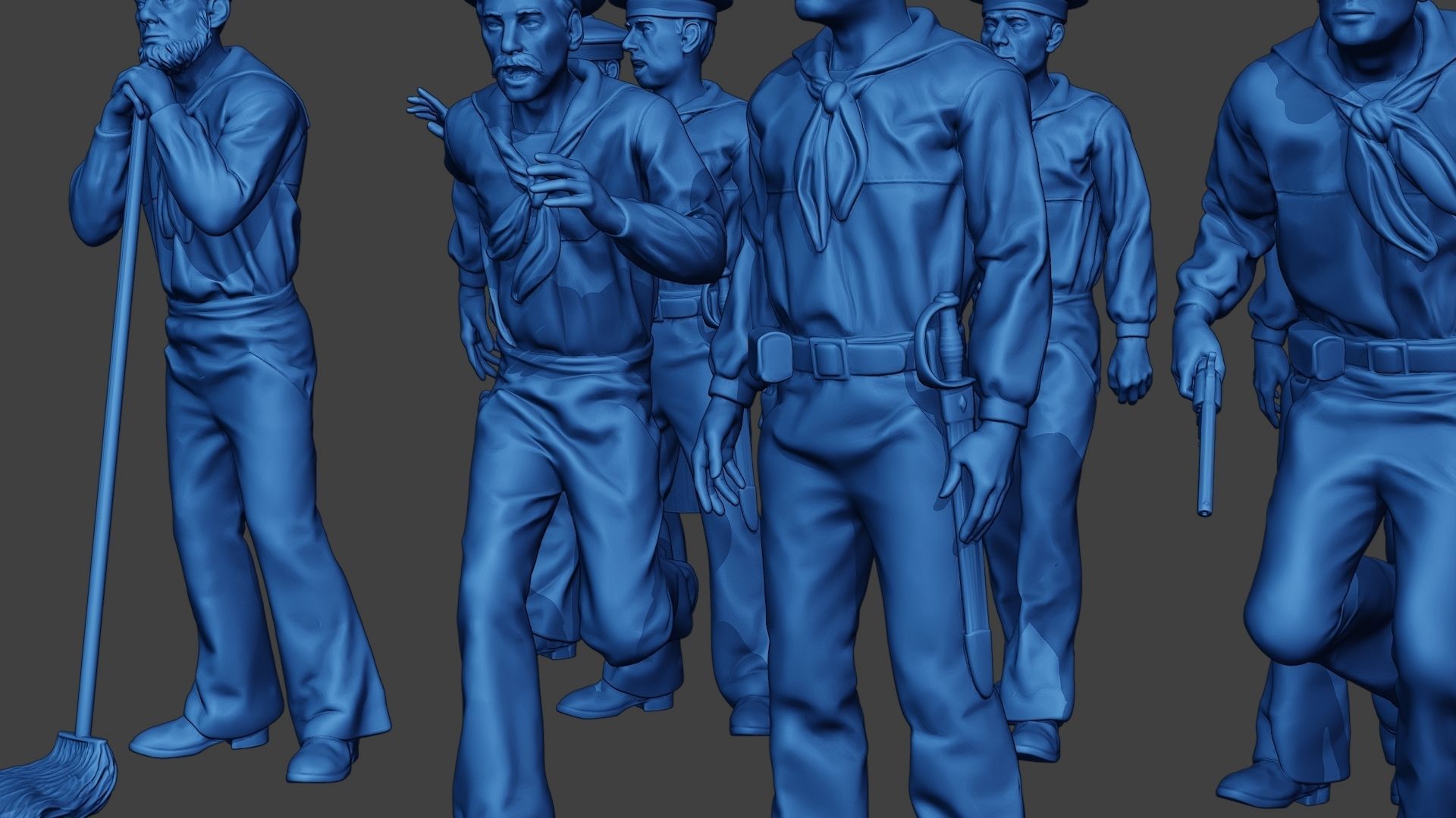 American Sailors Civil War Union Pack2 ACWUS1 3D Model Collection_28