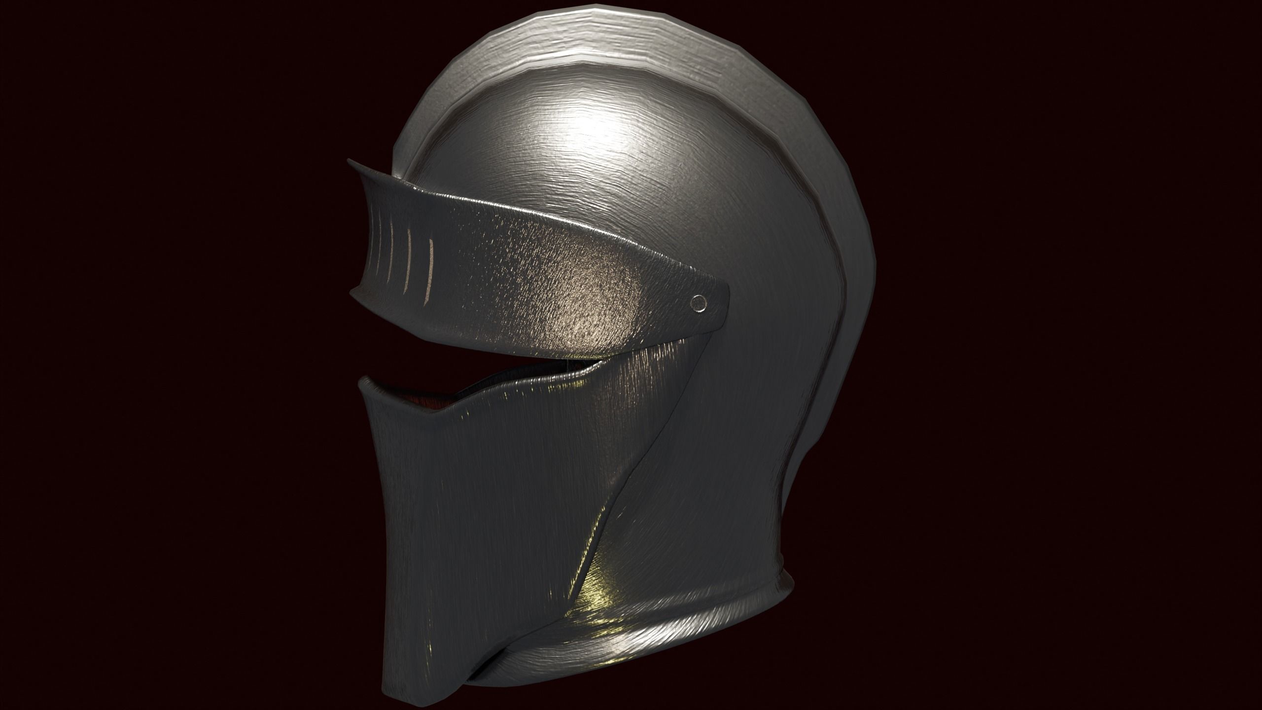 Knight helmet inspired by DS Free 3D model_2