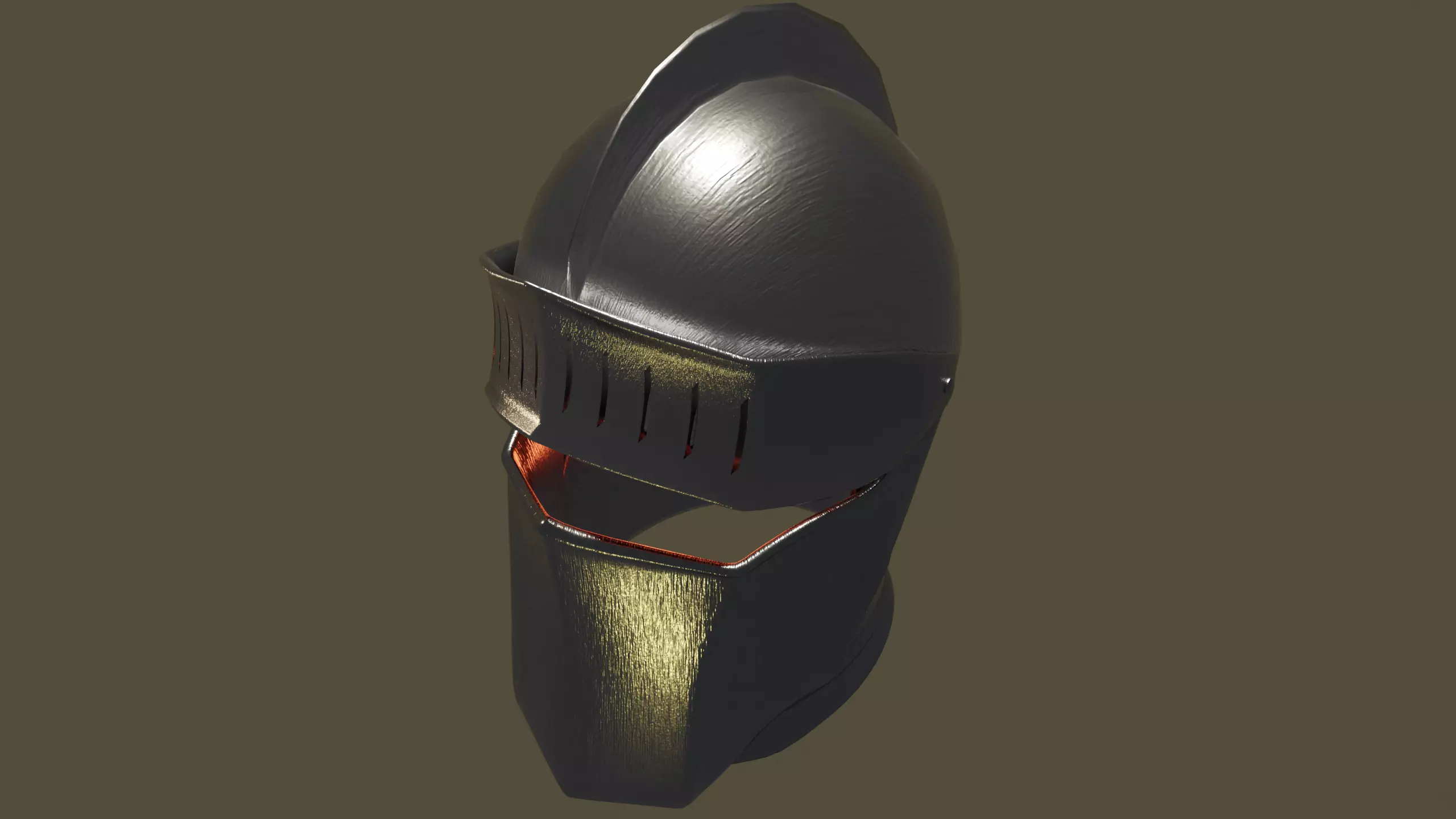 Knight helmet inspired by DS Free 3D model_0