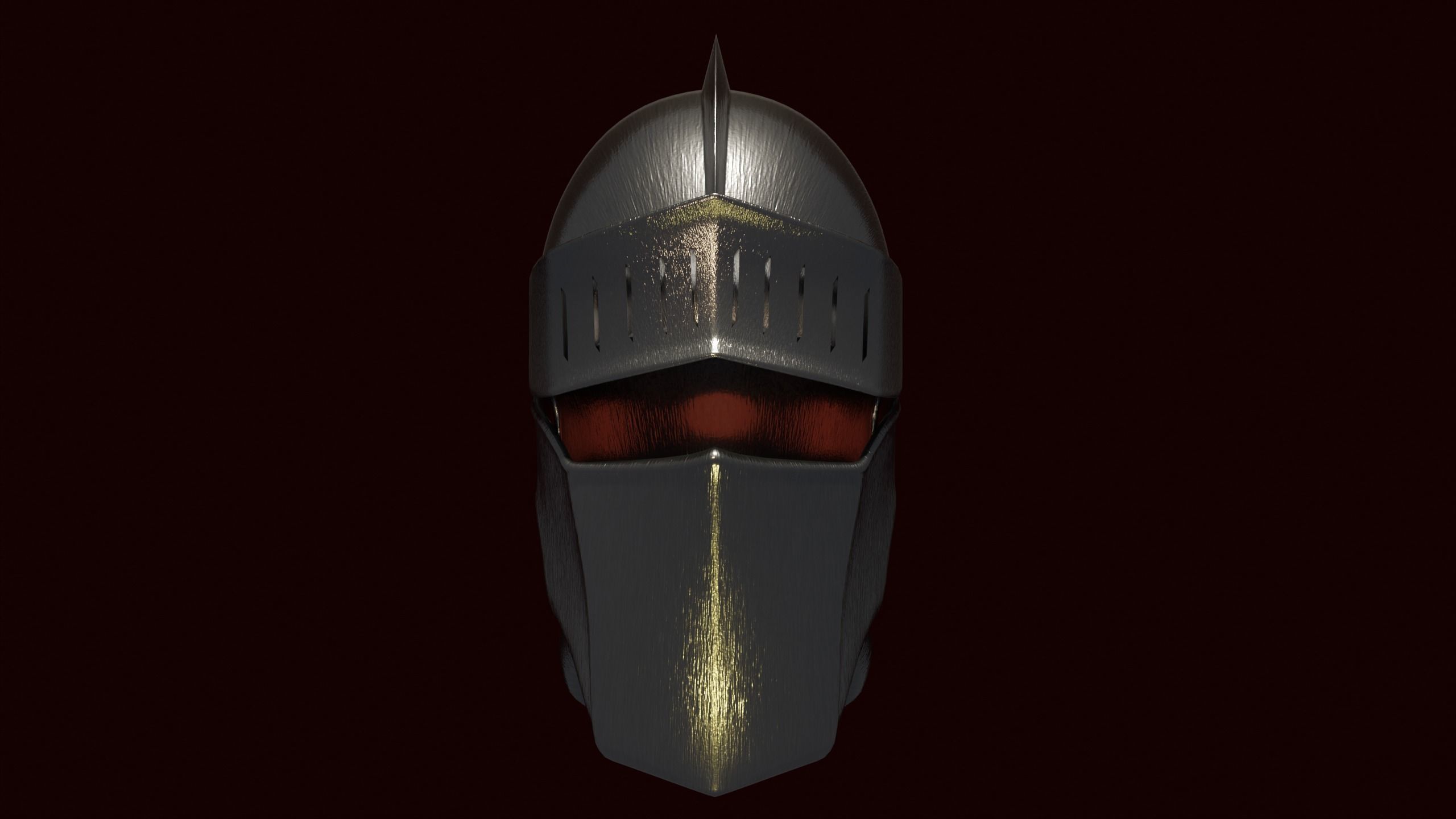 Knight helmet inspired by DS Free 3D model_1
