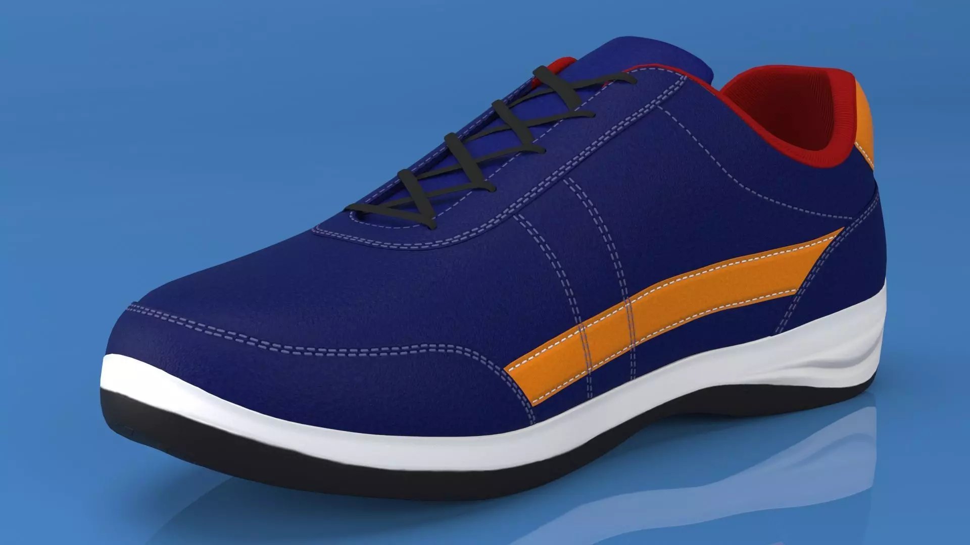 Boot 3D Model orange shoe Free 3D model_0