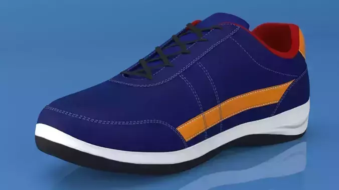 Boot 3D Model orange shoe Free 3D model