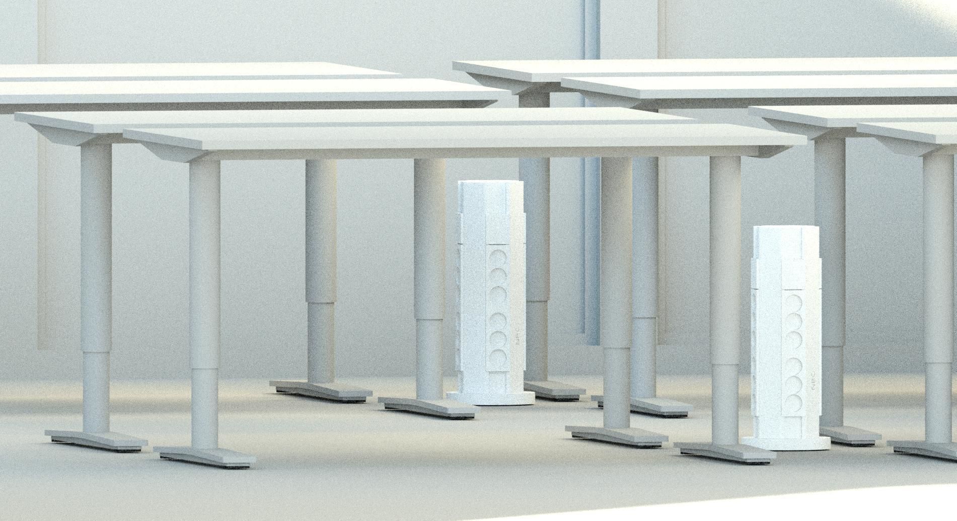 Revit - Office table 3D model_1