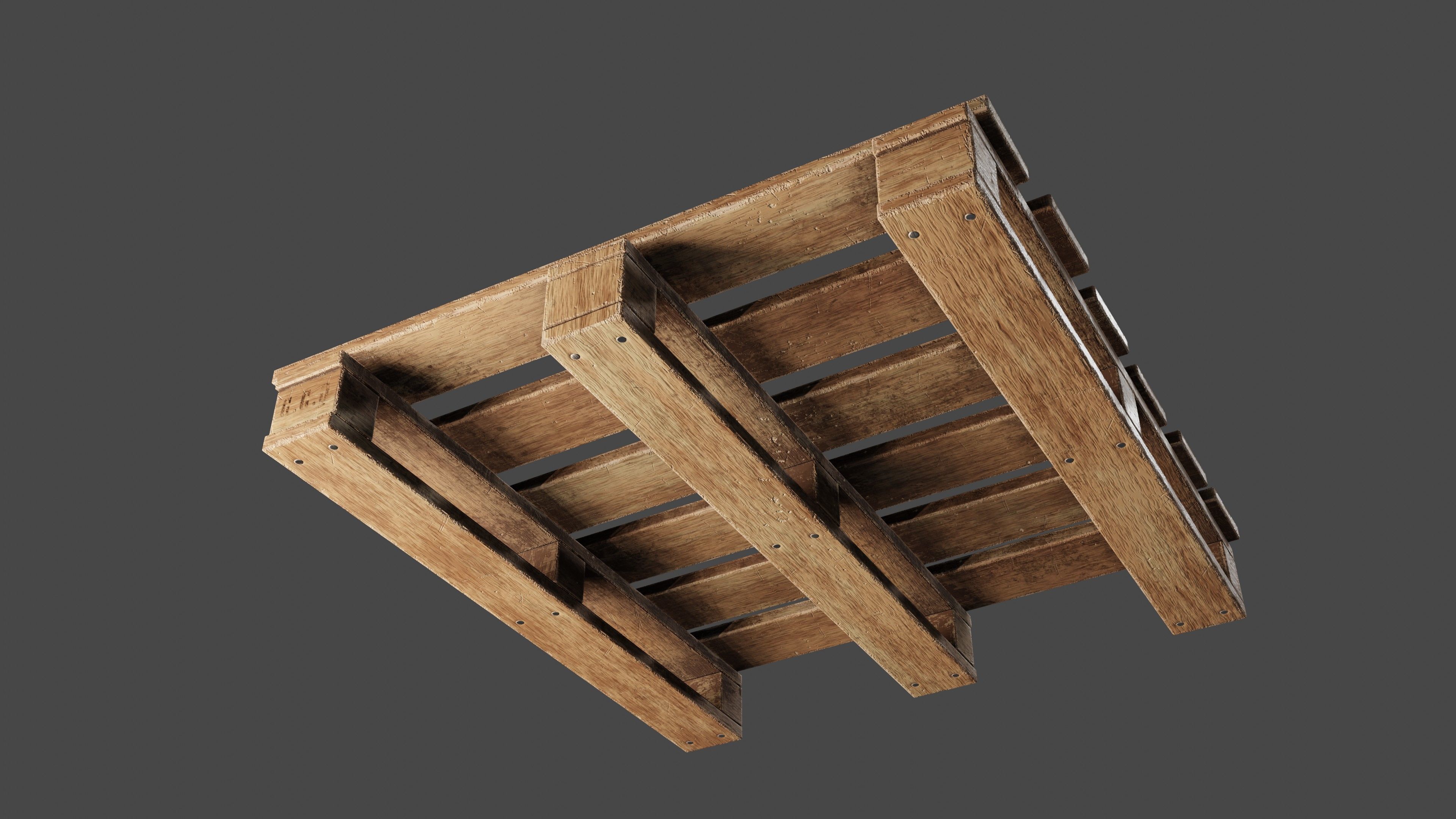 Pallet  Low-poly 3D model_8