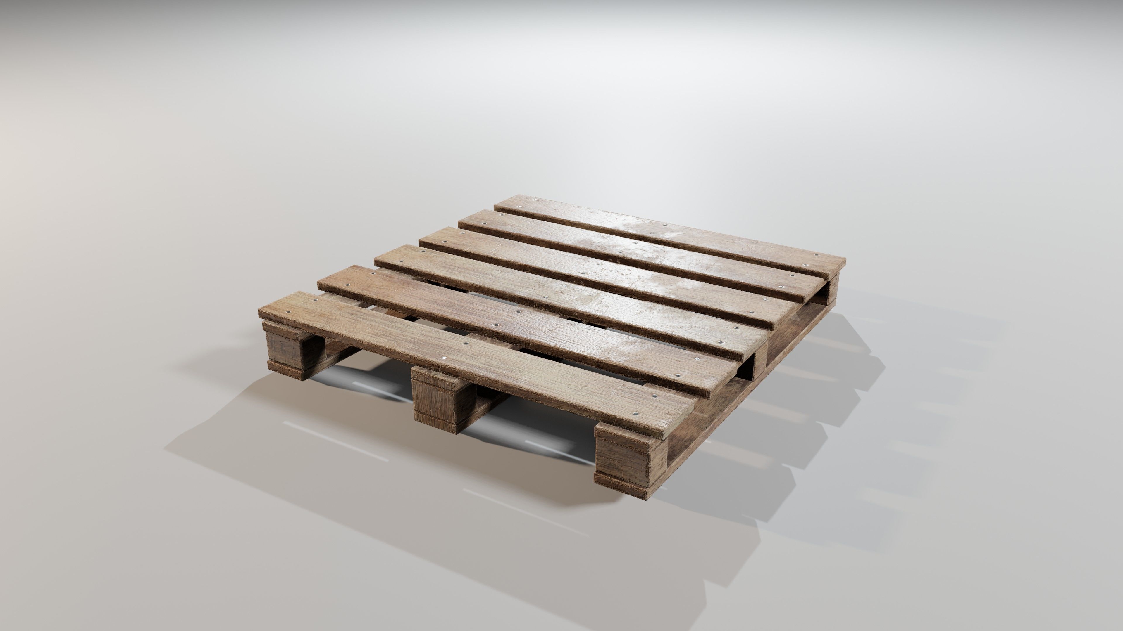 Pallet  Low-poly 3D model_4