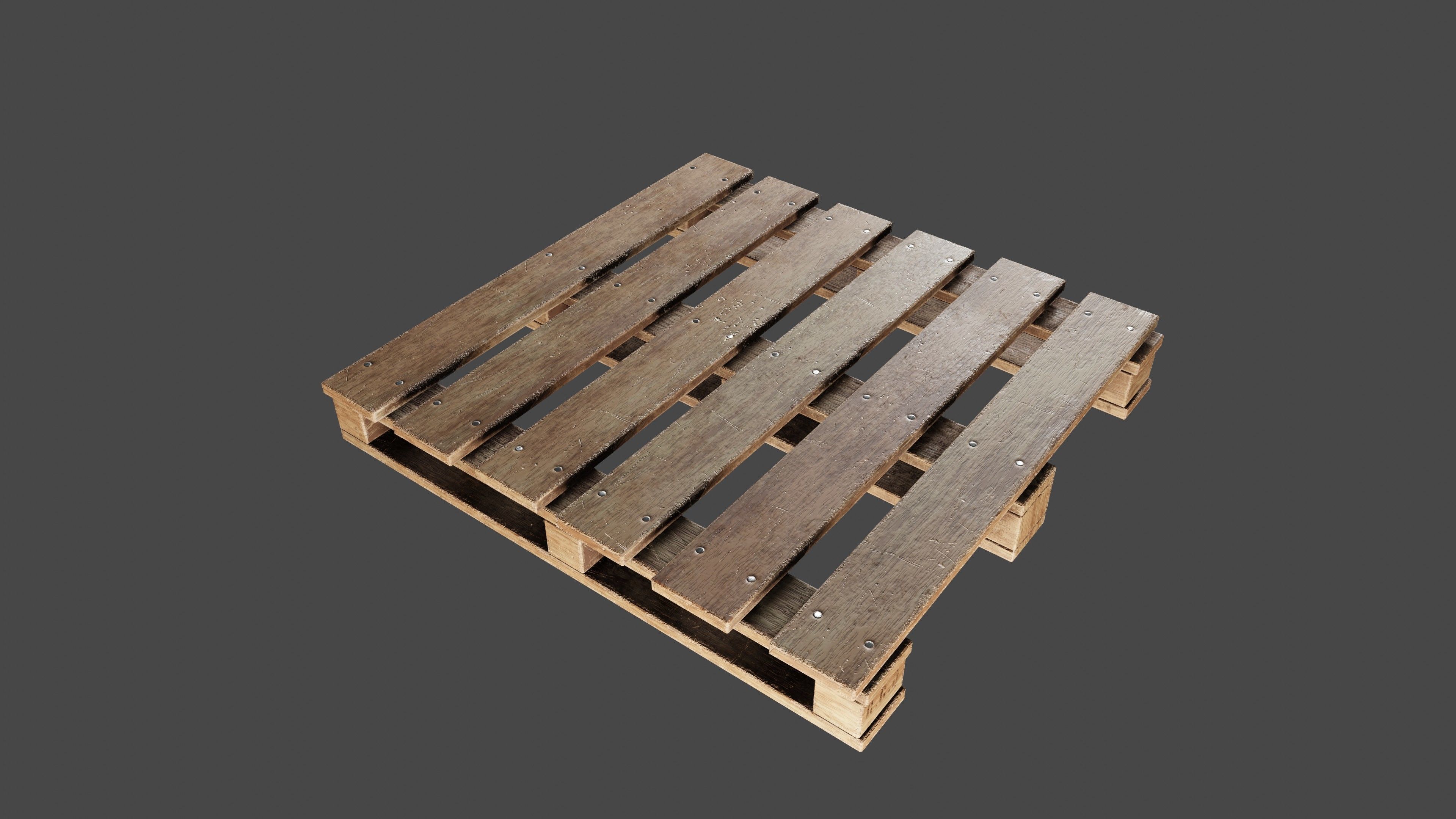 Pallet  Low-poly 3D model_14
