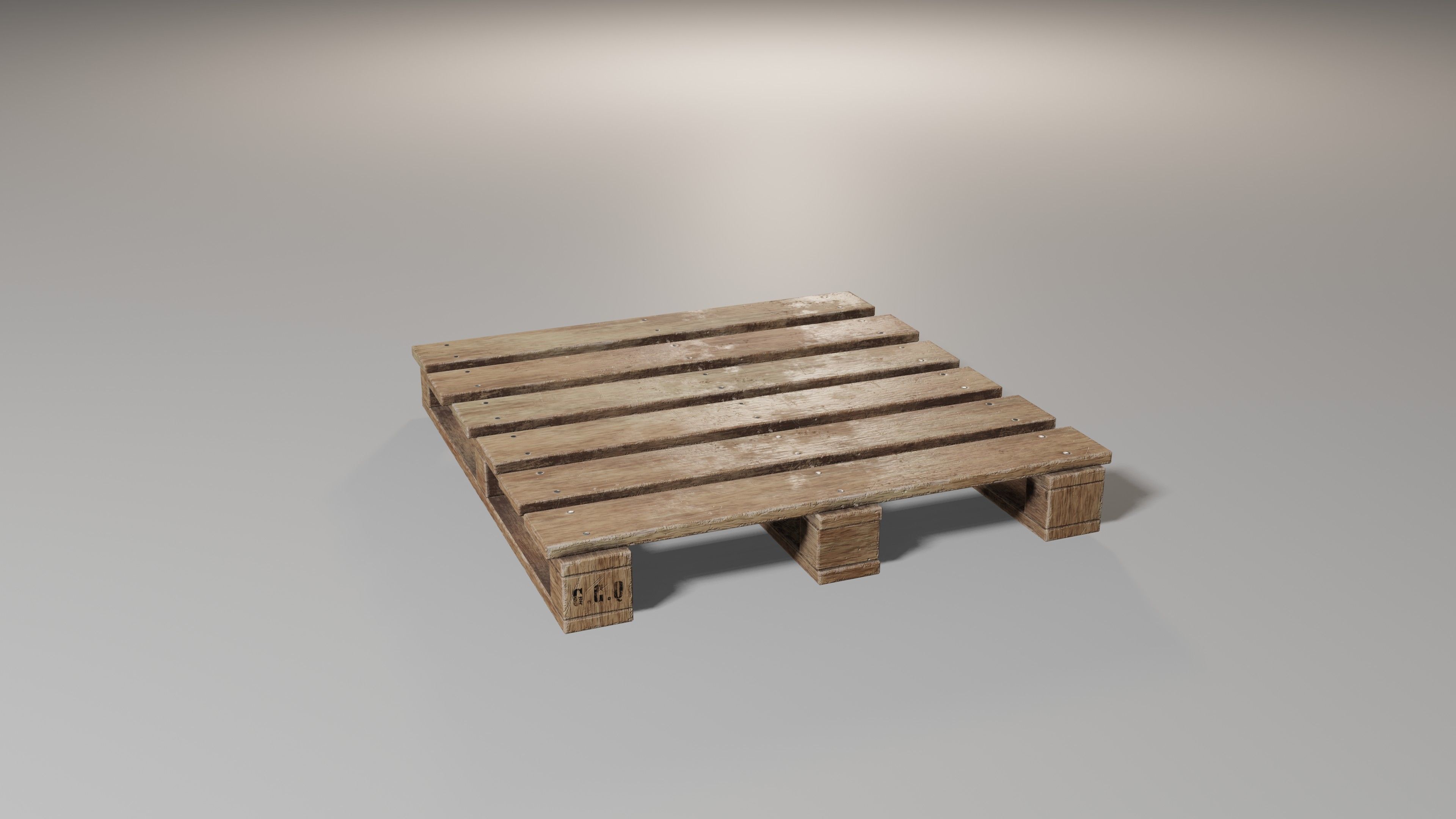 Pallet  Low-poly 3D model_6