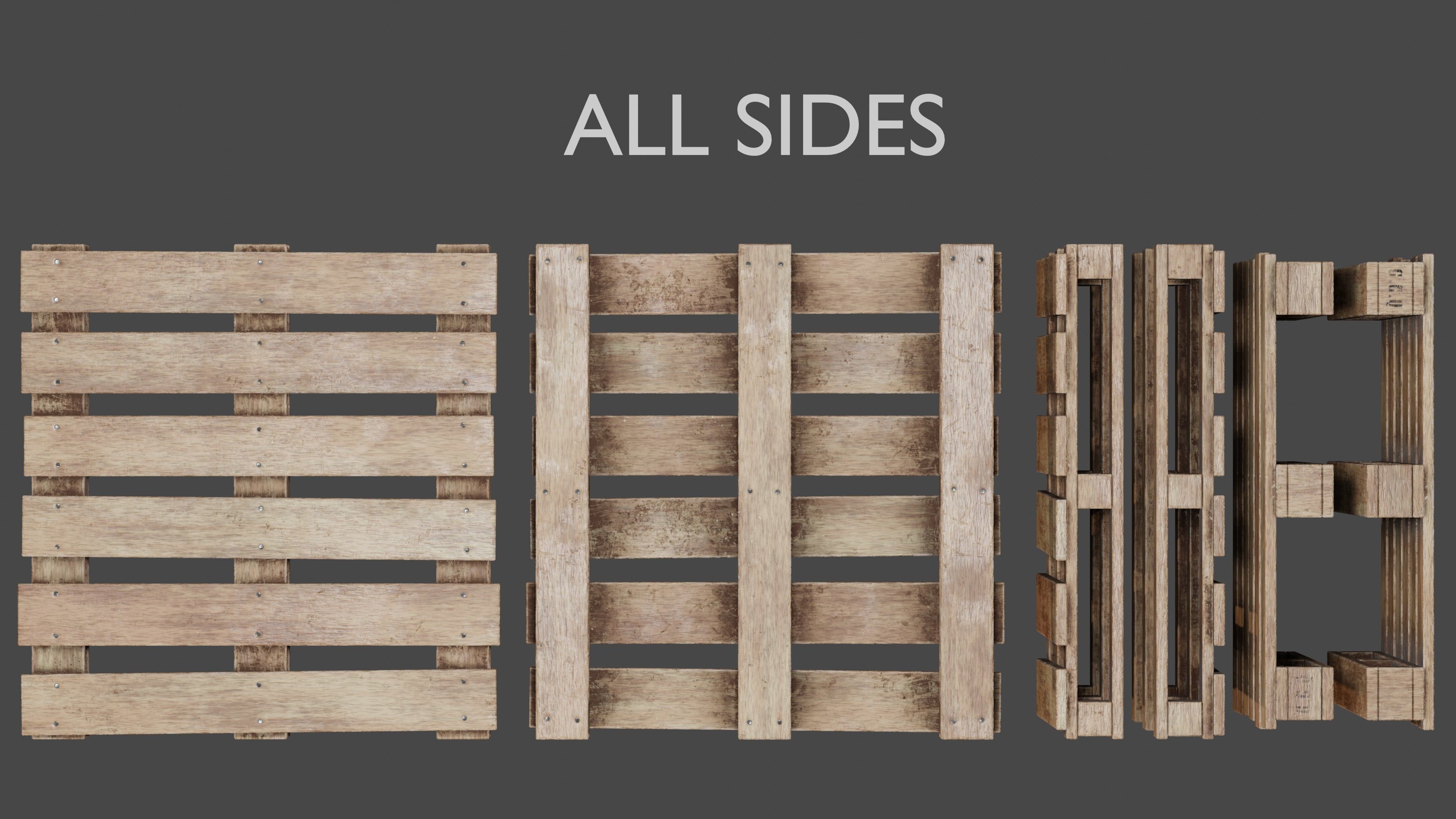 Pallet  Low-poly 3D model_18