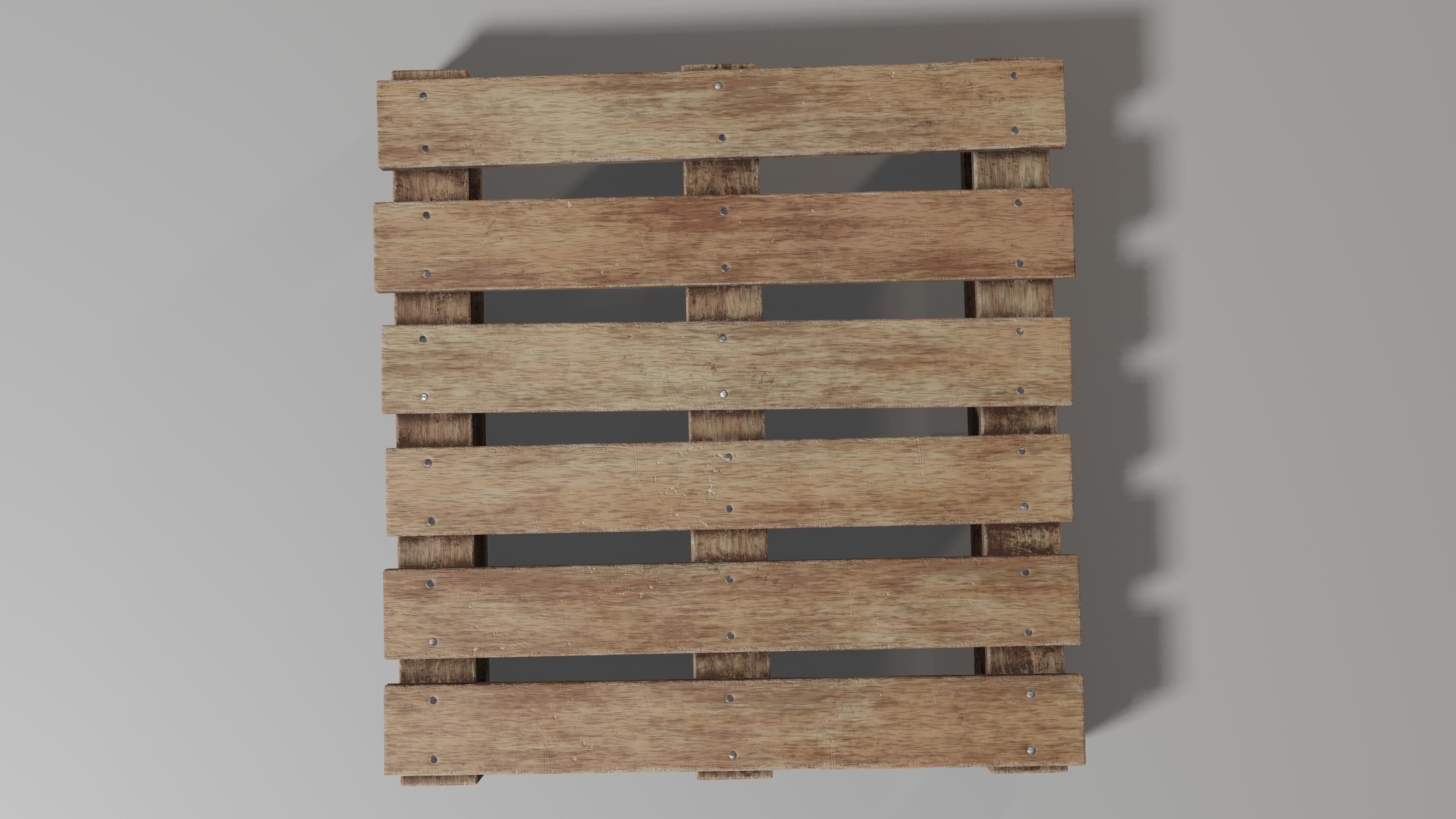 Pallet  Low-poly 3D model_7