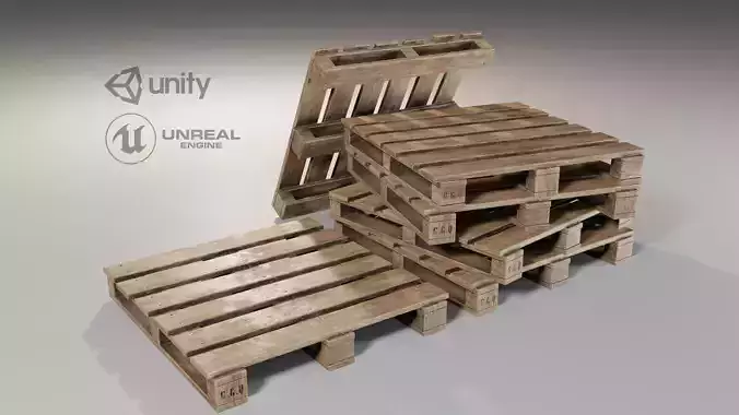 Pallet  Low-poly 3D model