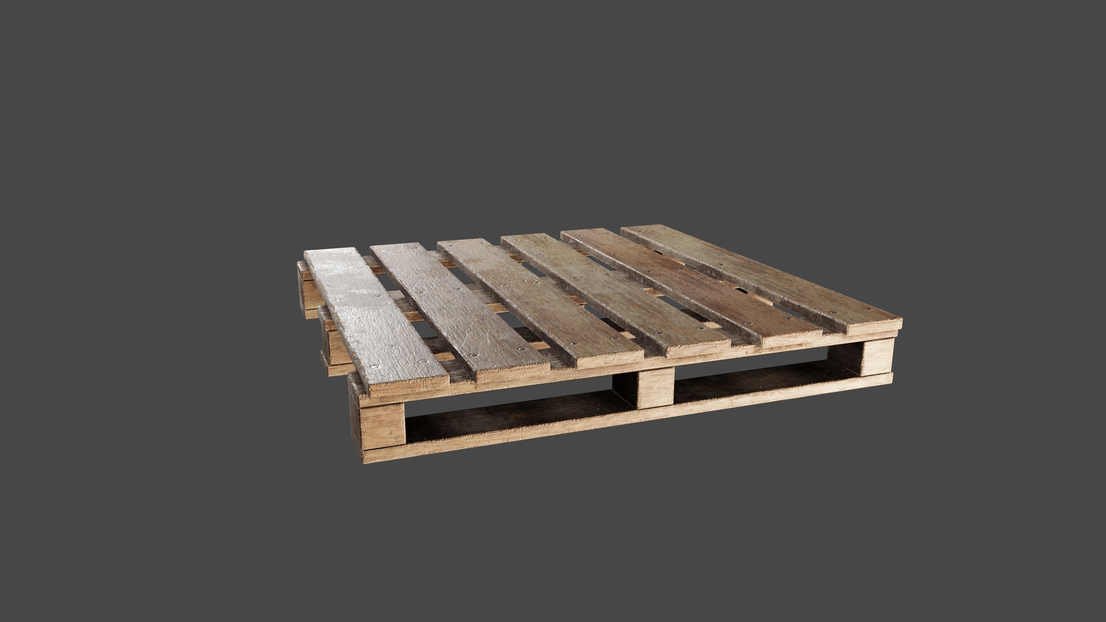 Pallet  Low-poly 3D model_15