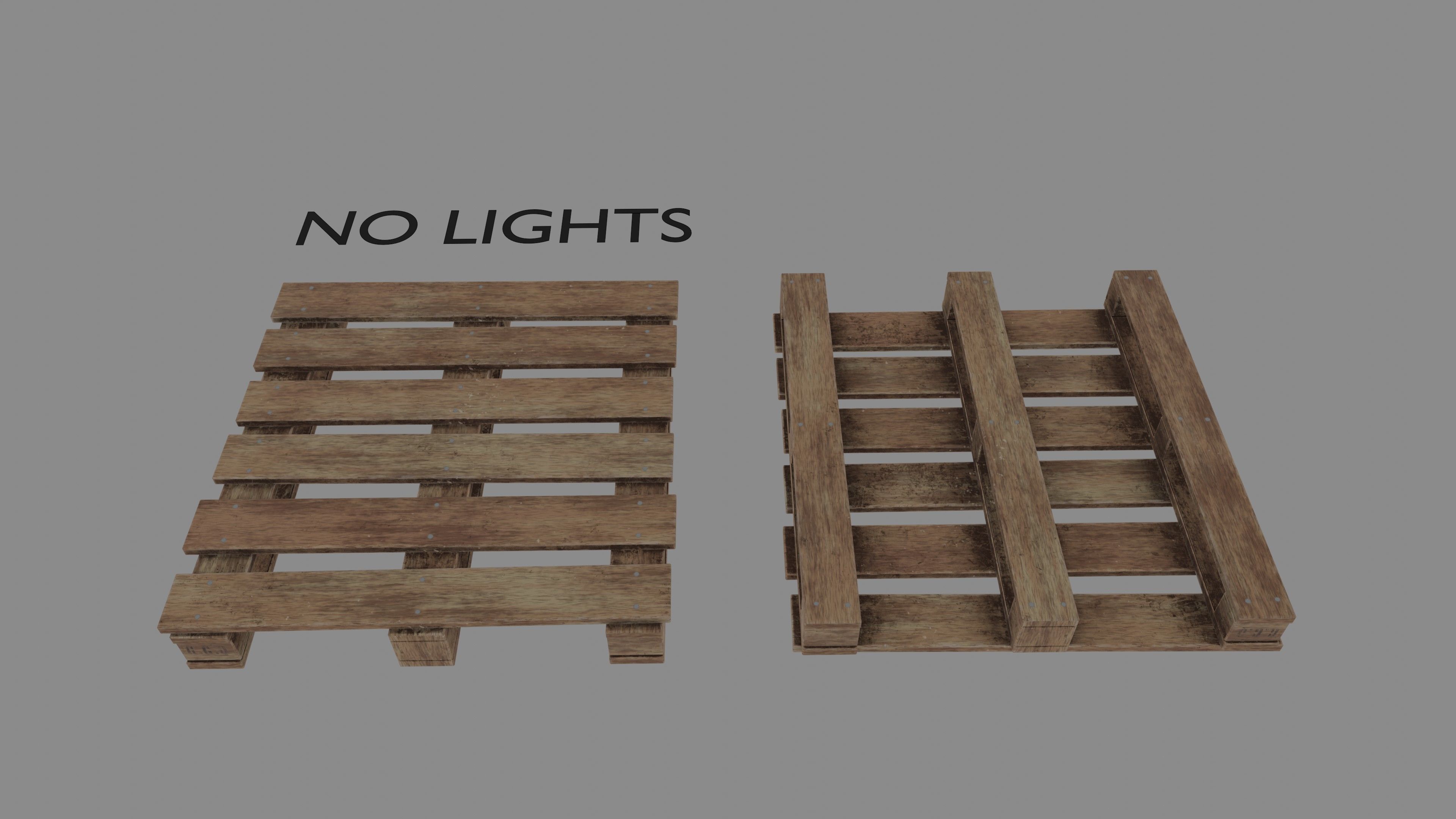 Pallet  Low-poly 3D model_17