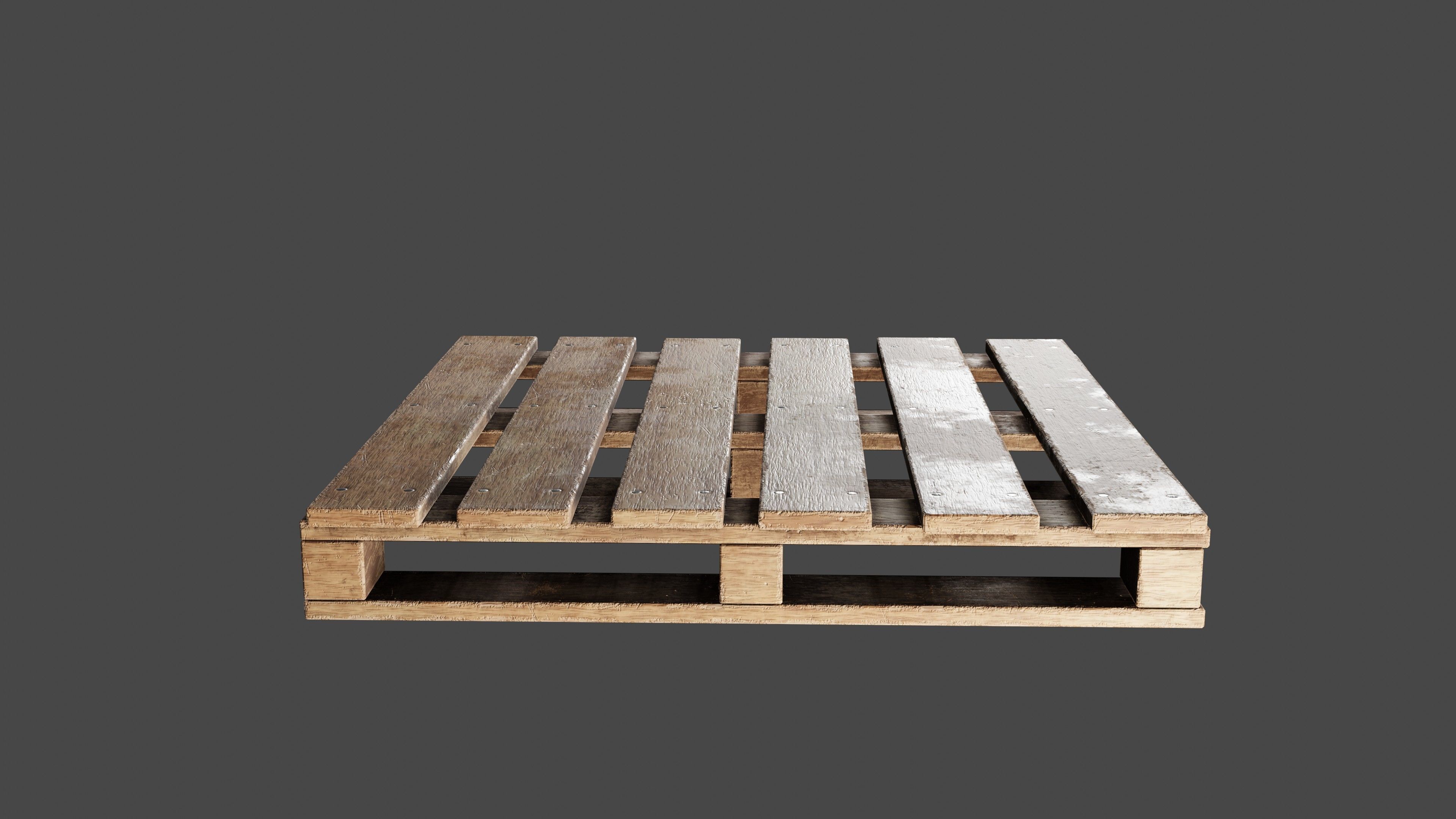 Pallet  Low-poly 3D model_11