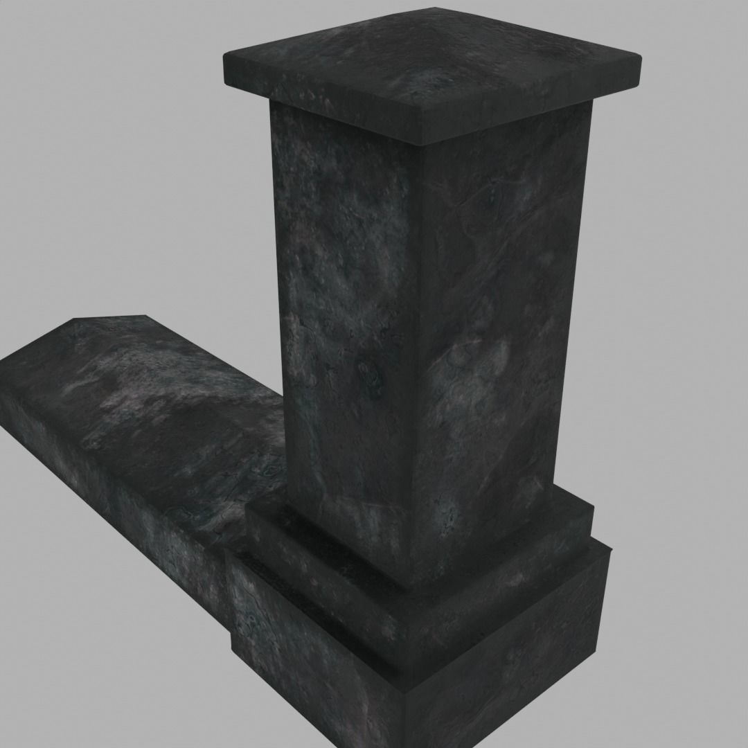 Tombstone version V2 Low-poly 3D model_3