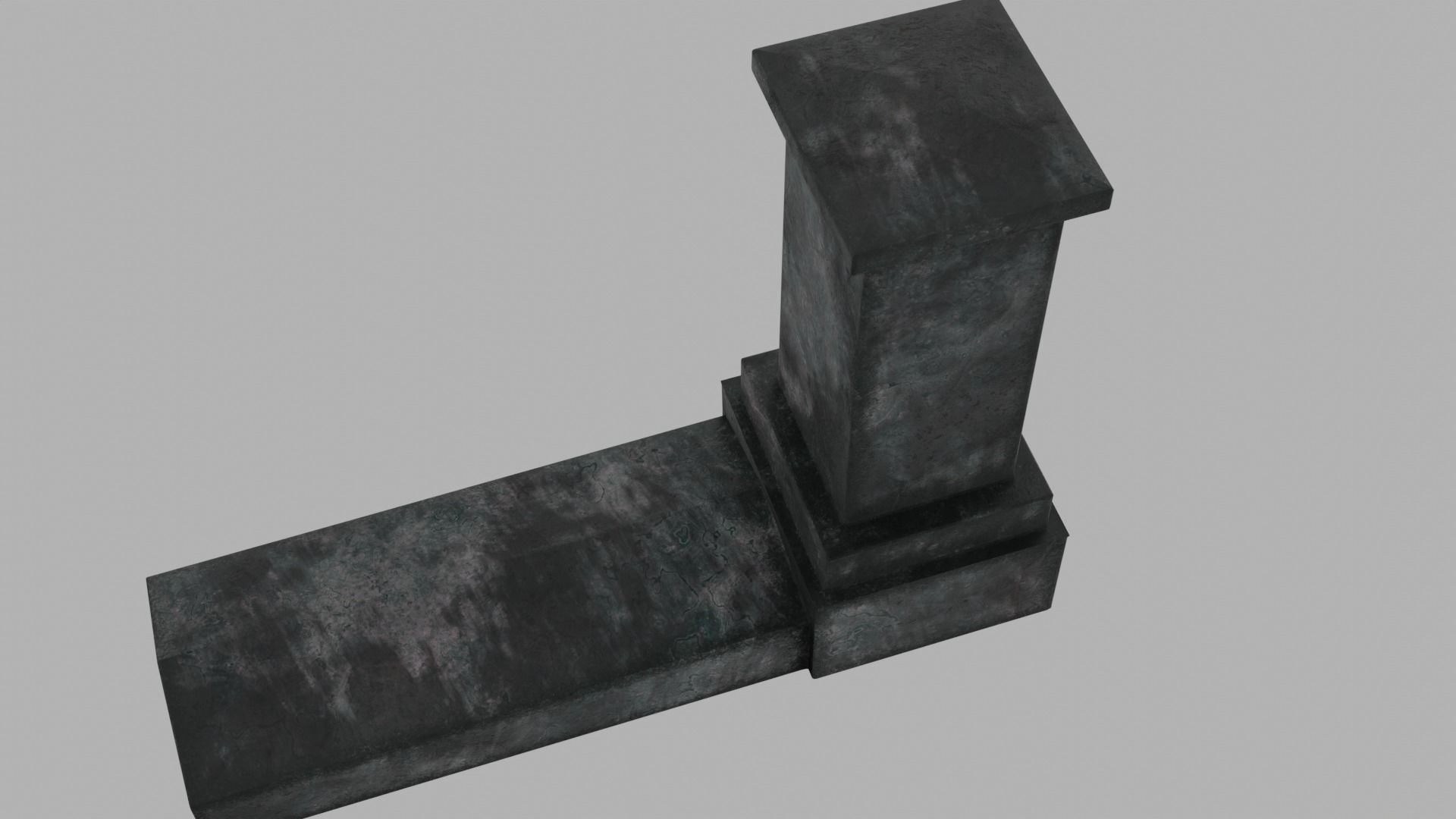 Tombstone version V2 Low-poly 3D model_2