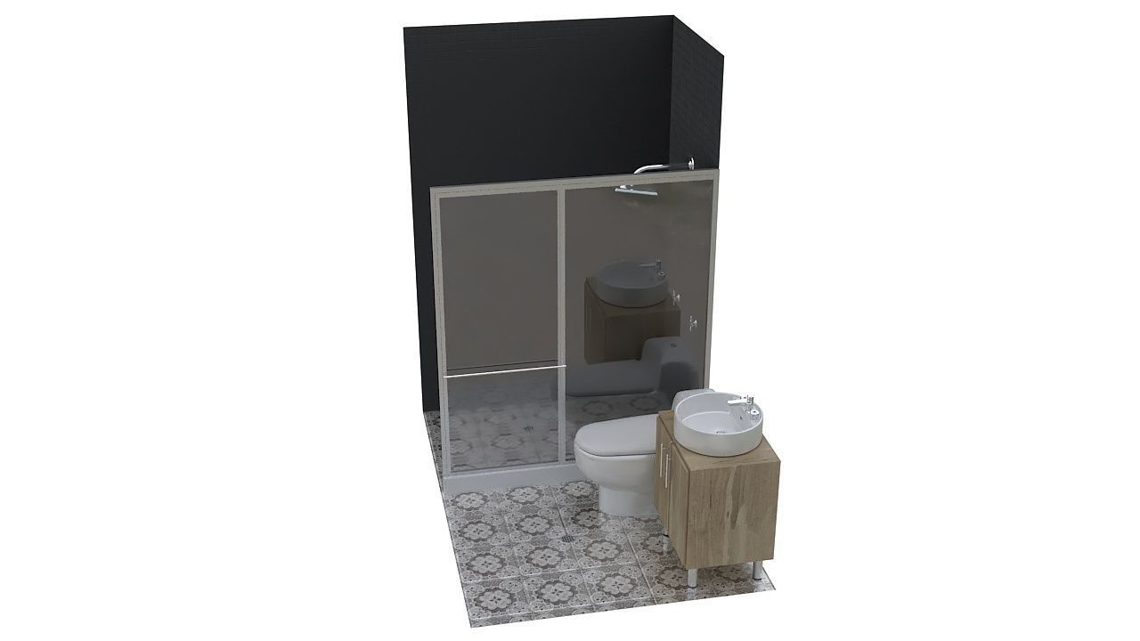 Small bathroom 3D model_3