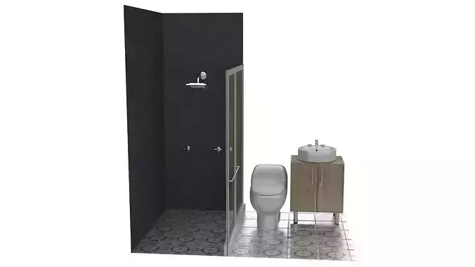 Small bathroom 3D model