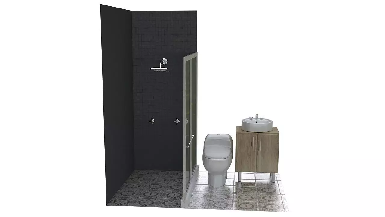 Small bathroom 3D model_0