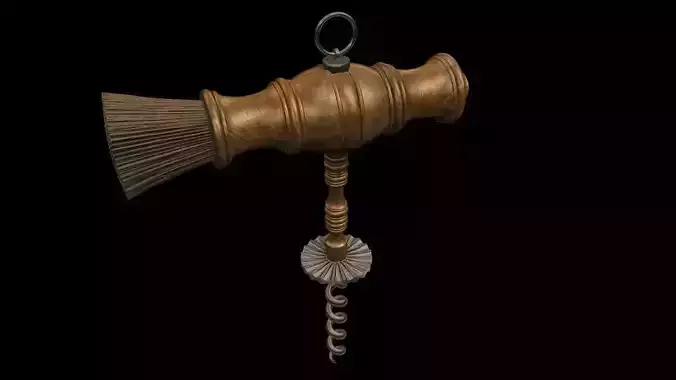 corkscrew wooden hammer