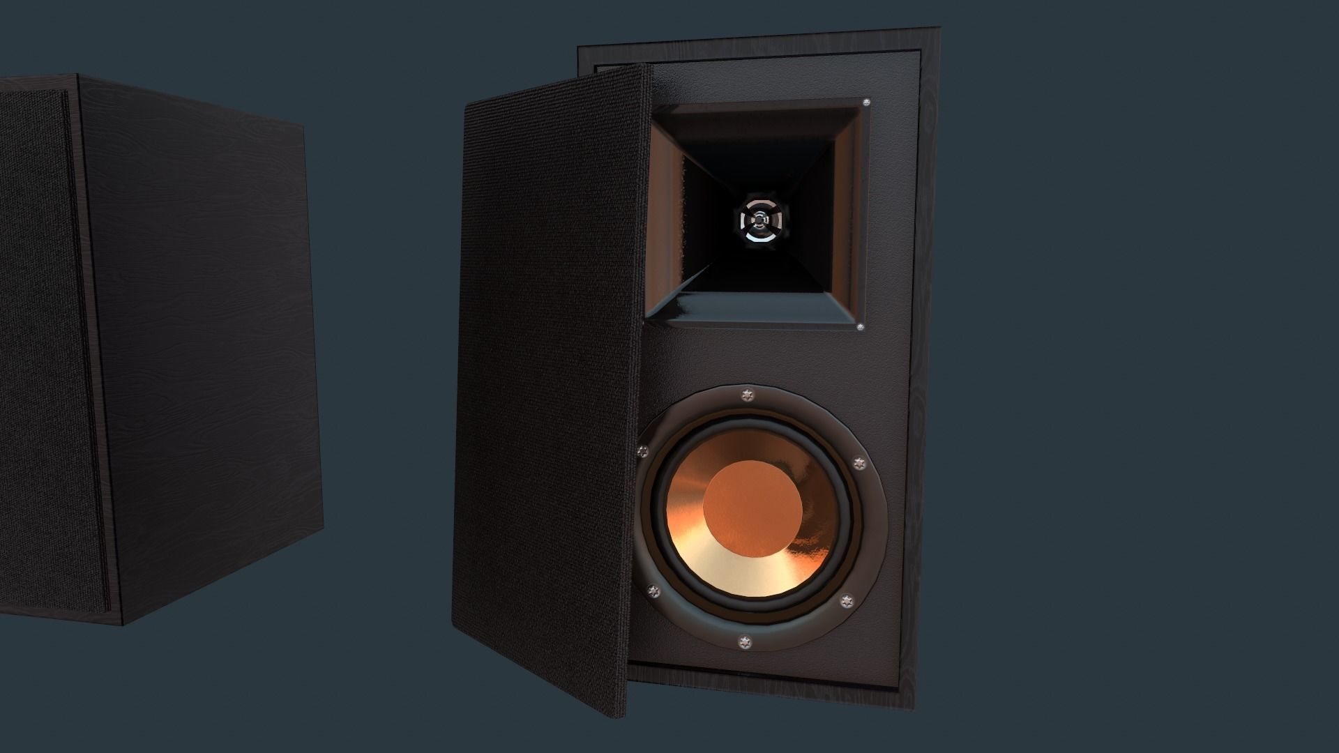 Studio Hi-Fi Speakers Klipsch R-51PM Low-poly 3D model_11