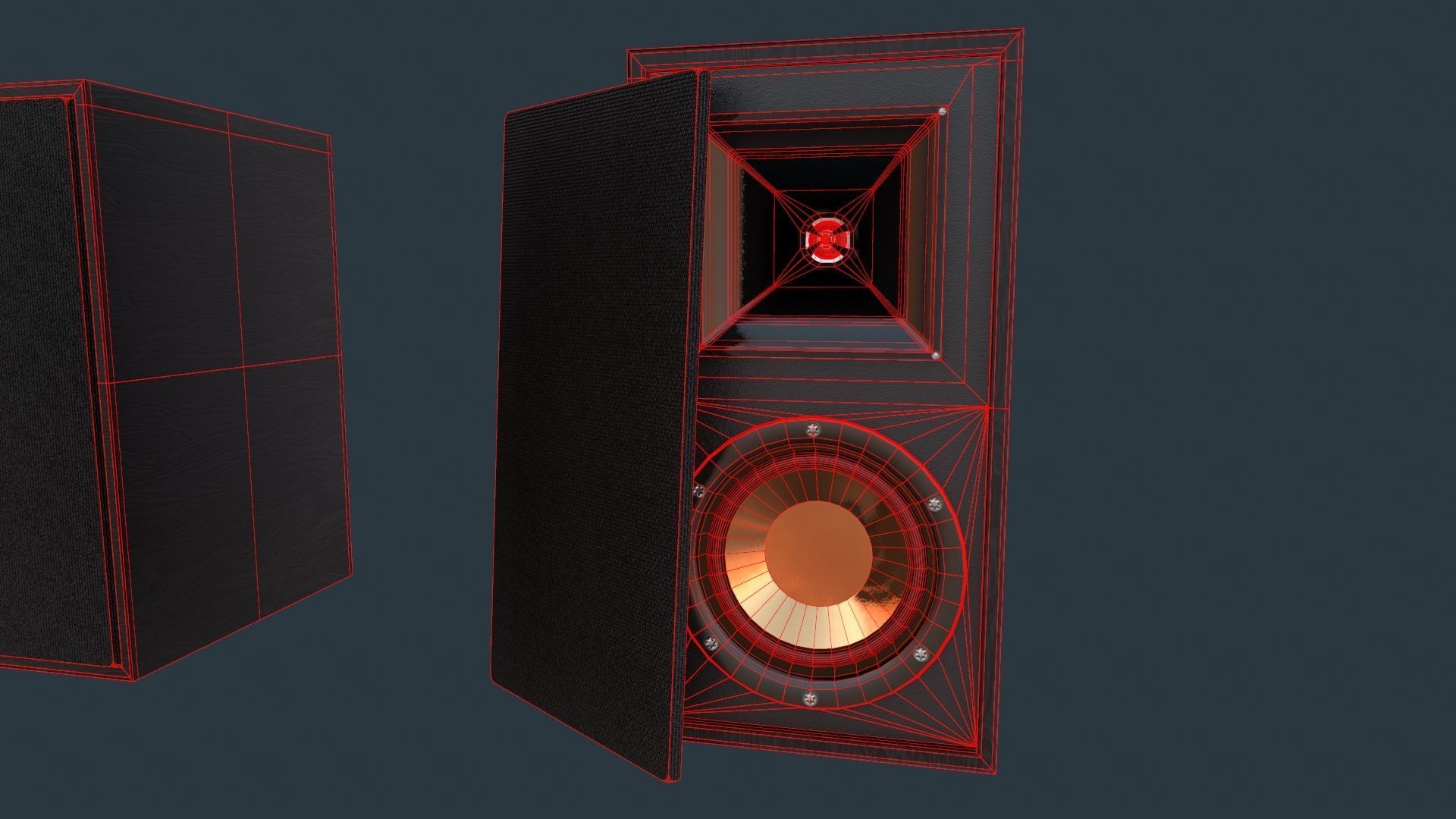 Studio Hi-Fi Speakers Klipsch R-51PM Low-poly 3D model_12