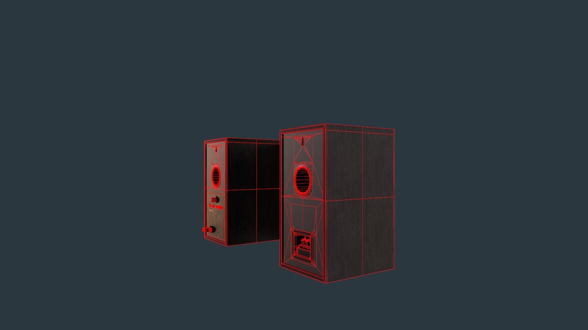 Studio Hi-Fi Speakers Klipsch R-51PM Low-poly 3D model_6