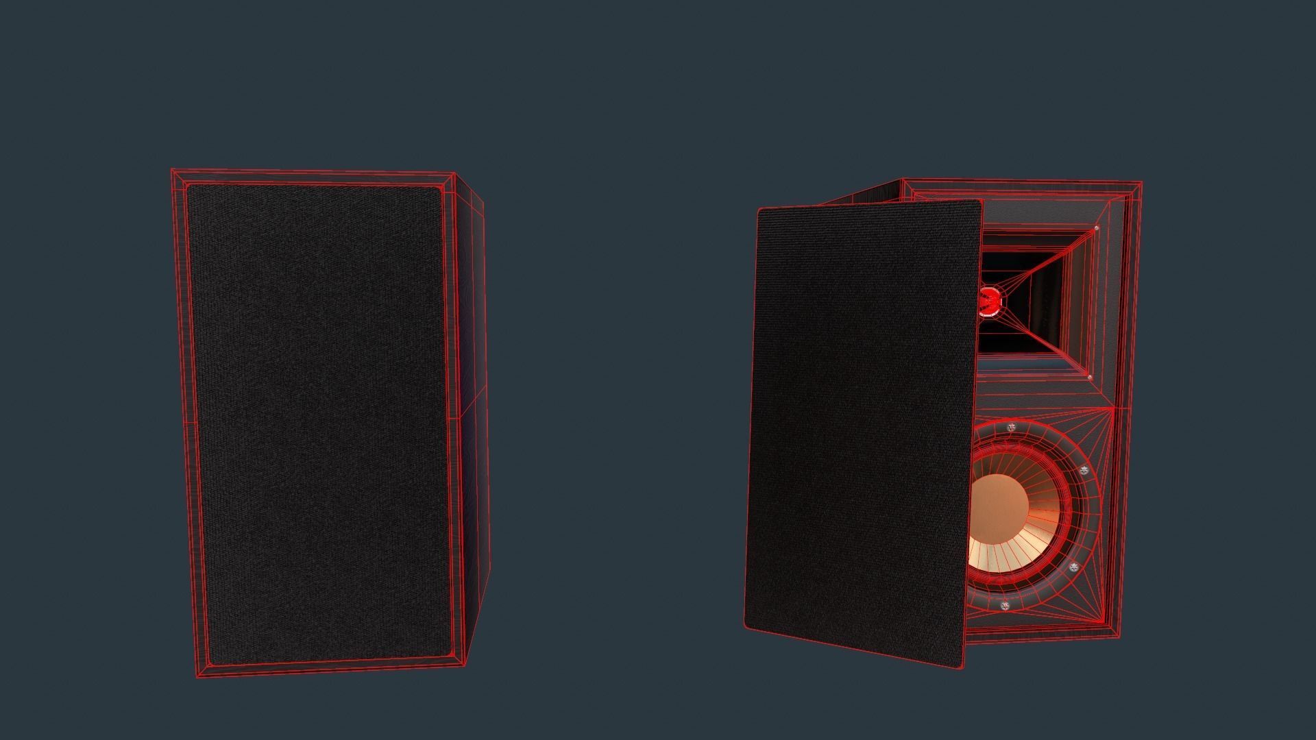 Studio Hi-Fi Speakers Klipsch R-51PM Low-poly 3D model_2