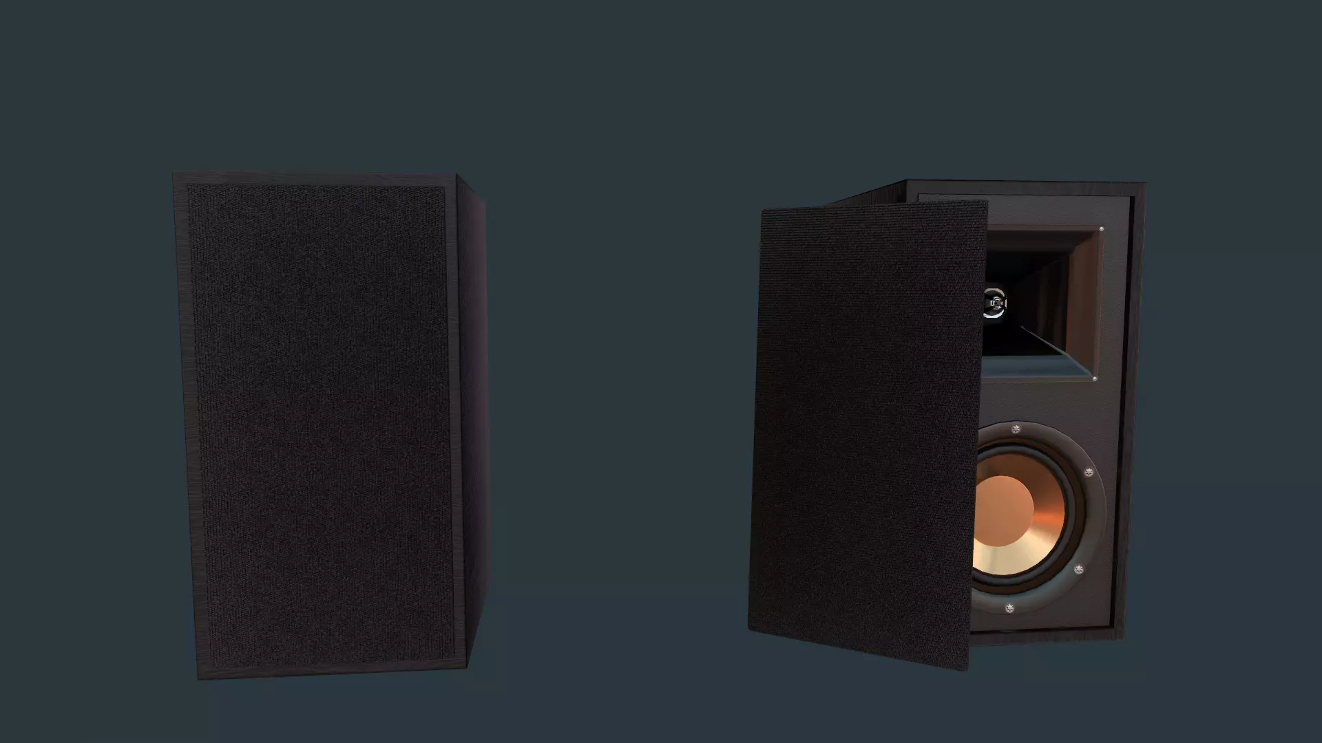 Studio Hi-Fi Speakers Klipsch R-51PM Low-poly 3D model_0