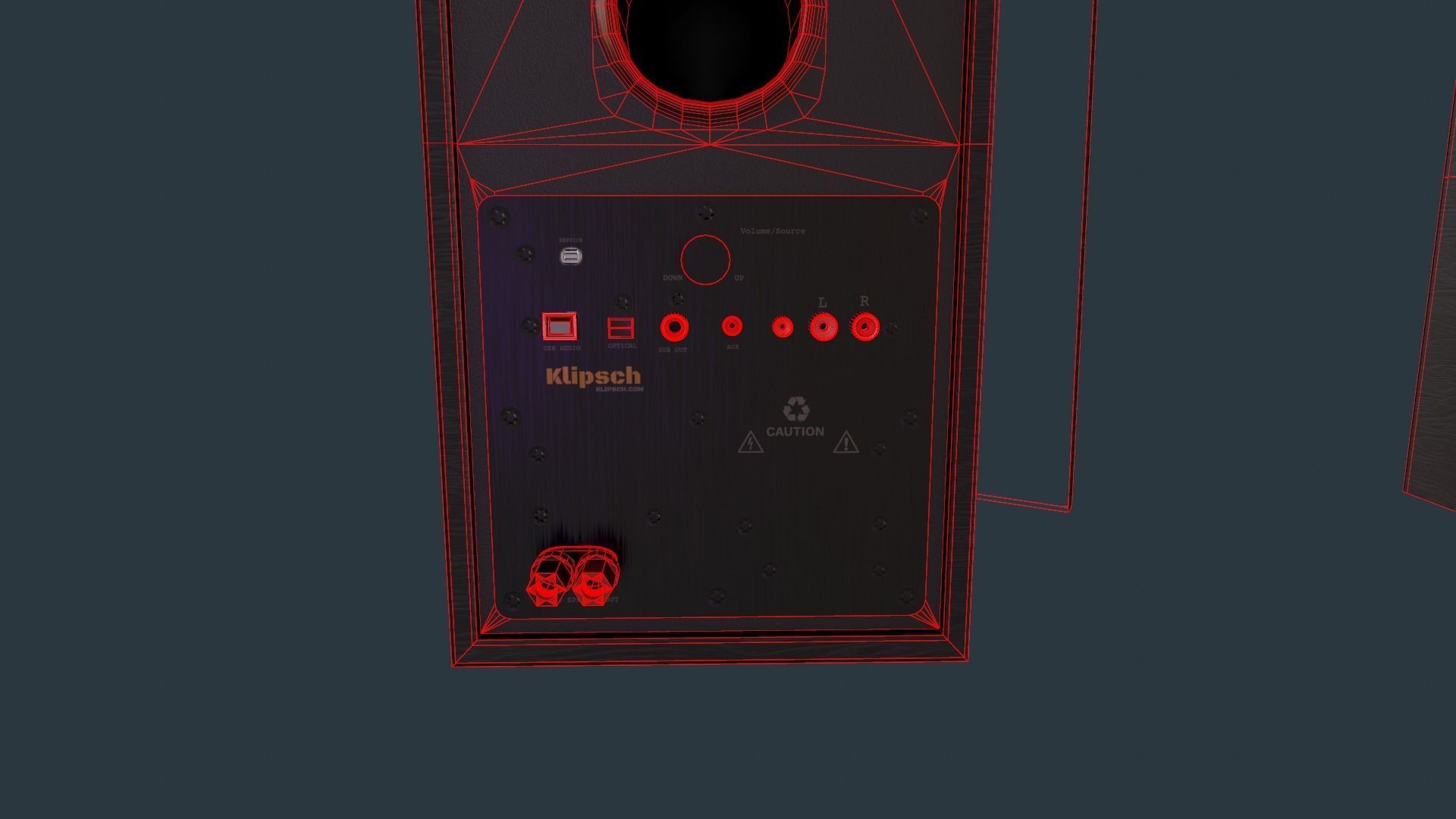 Studio Hi-Fi Speakers Klipsch R-51PM Low-poly 3D model_8