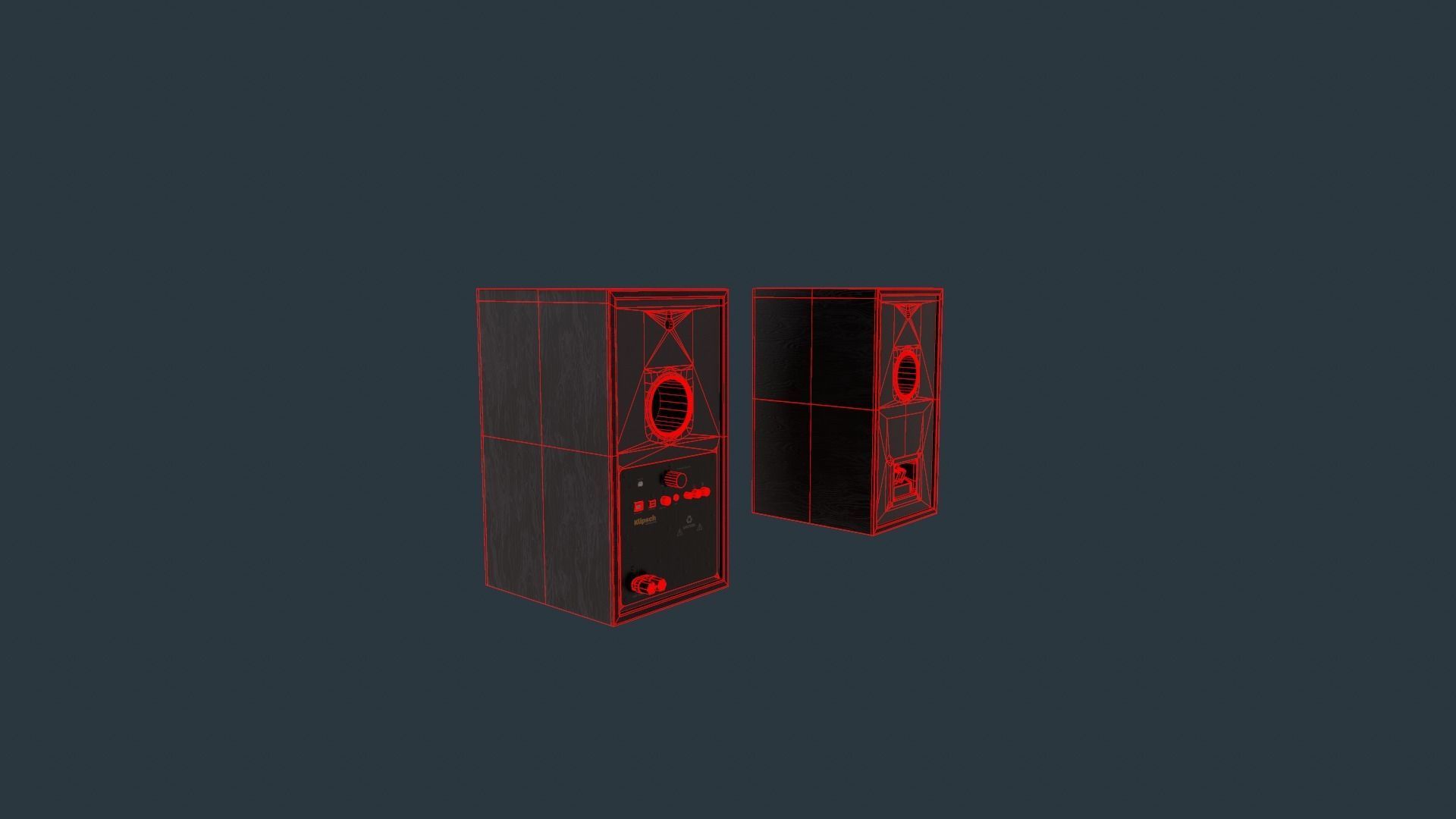Studio Hi-Fi Speakers Klipsch R-51PM Low-poly 3D model_4