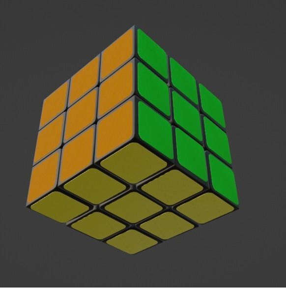 Rubiks Cube 3D model Free 3D model_5
