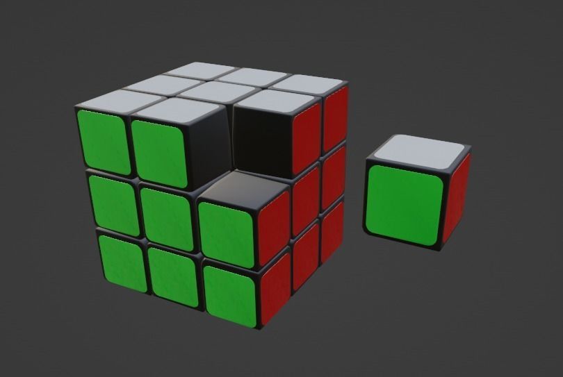 Rubiks Cube 3D model Free 3D model_6