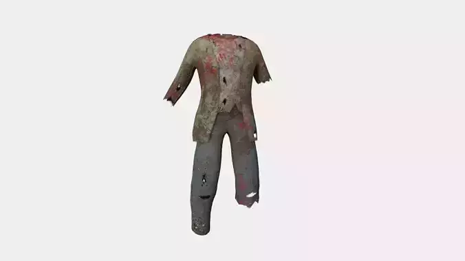 Zombie Clothing Color 01 - Undead Character Design Low-poly 3D model