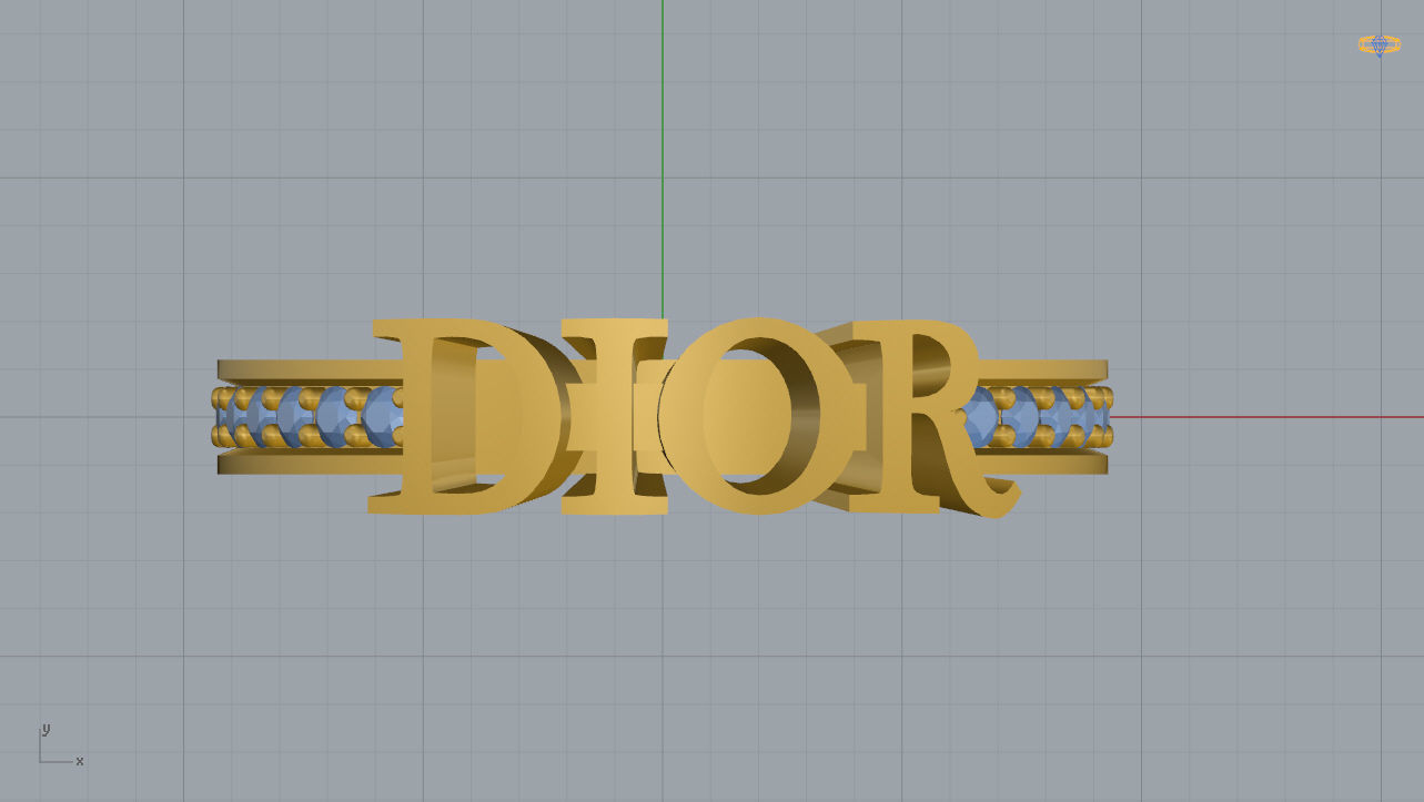 Dior Ring 3D print model_6