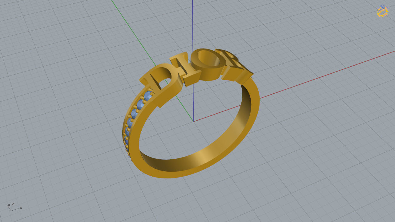 Dior Ring 3D print model_10