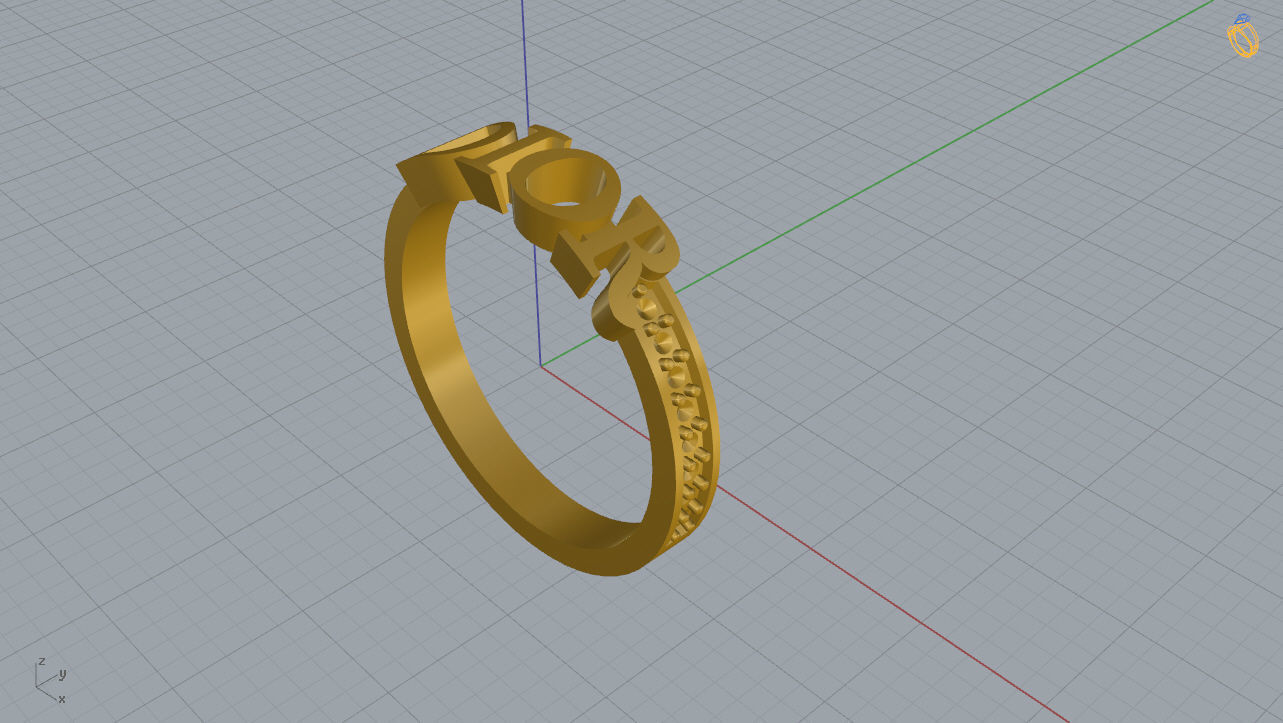 Dior Ring 3D print model_11