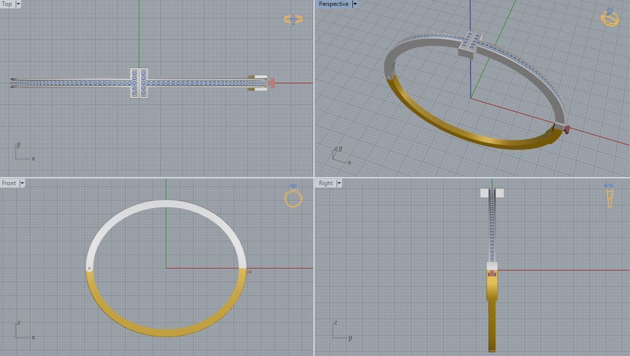 Tiffany Bracelet 3D print model_5