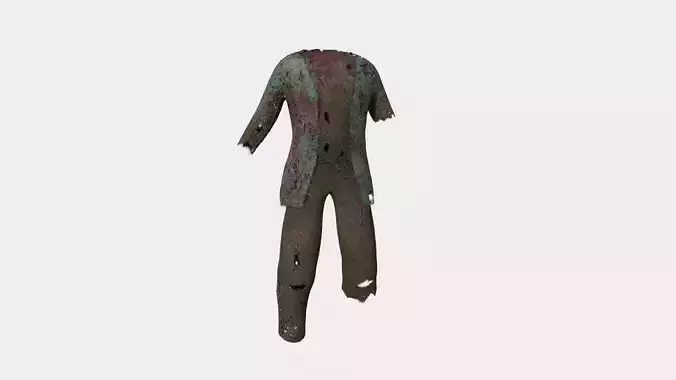 Zombie Clothing Color 02 - Undead Character Design Low-poly 3D model