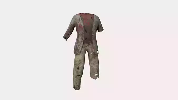 Zombie Clothing Color 03 - Undead Character Design Low-poly 3D model