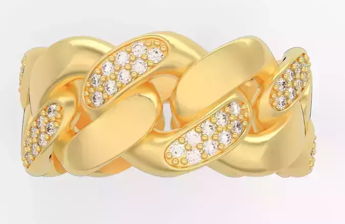  Wide Cuban Ring Option 1  3D print model