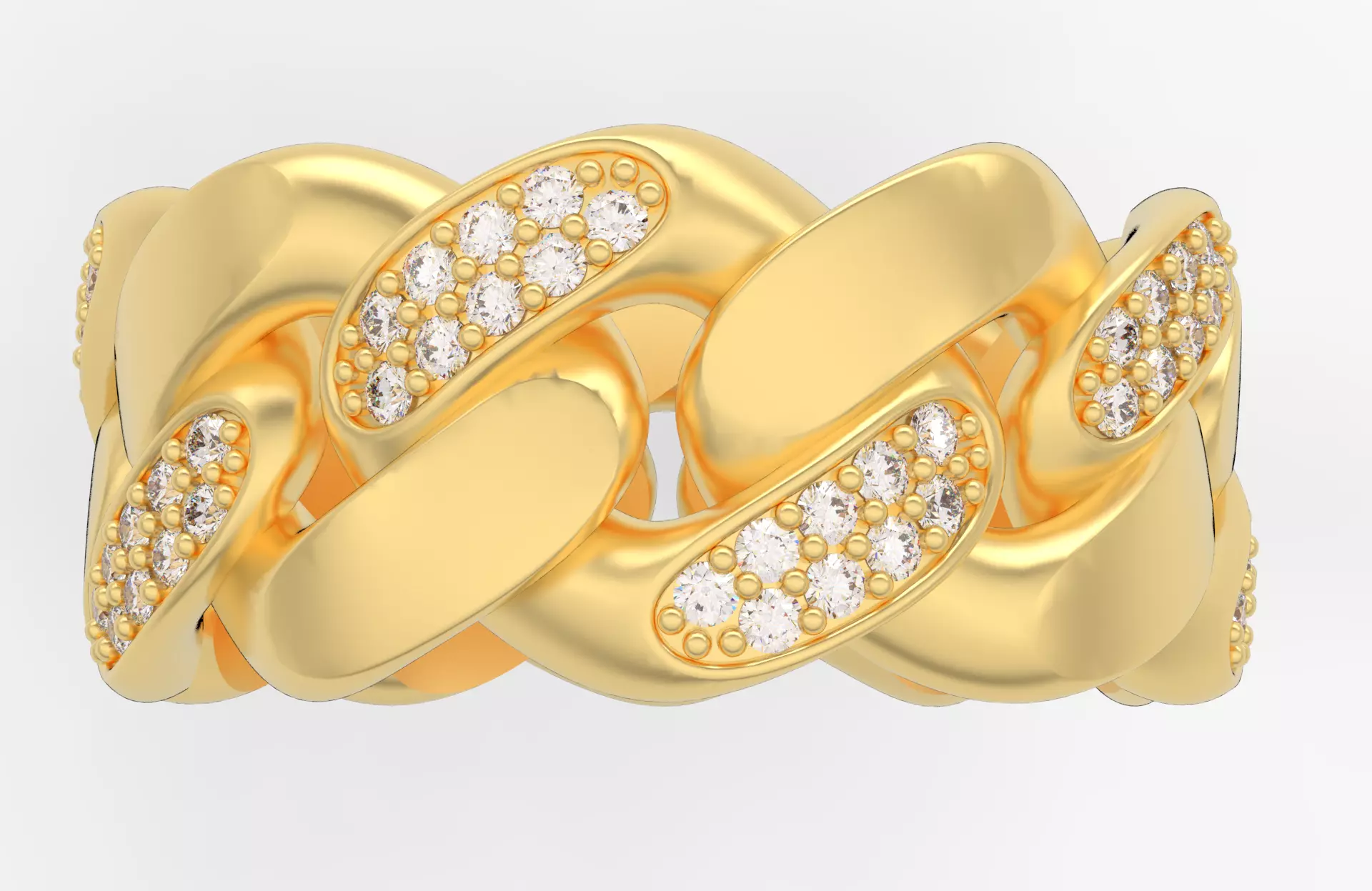 Wide Cuban Ring Option 1 3D print model