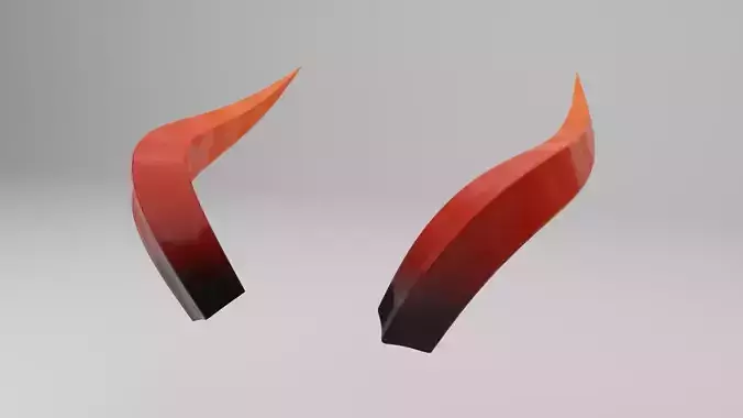 Simple Horns Low-poly 3D model