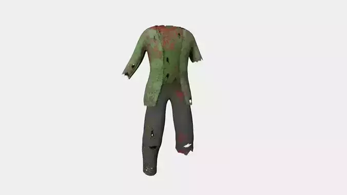 Zombie Clothing Color 06 - Undead Character Design Low-poly 3D model