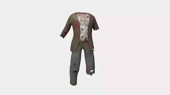Zombie Clothing Color 07 - Undead Character Design Low-poly 3D model