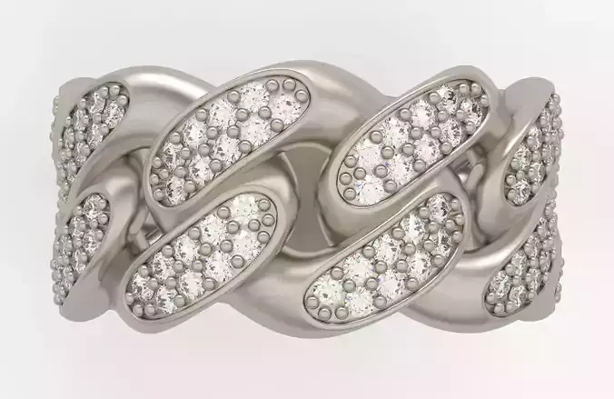  Wide Cuban Ring Option 2 3D print model
