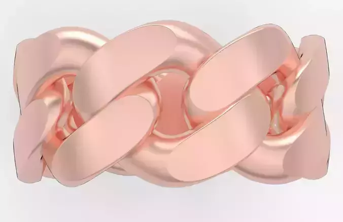  Wide Cuban Ring Option 3 3D print model